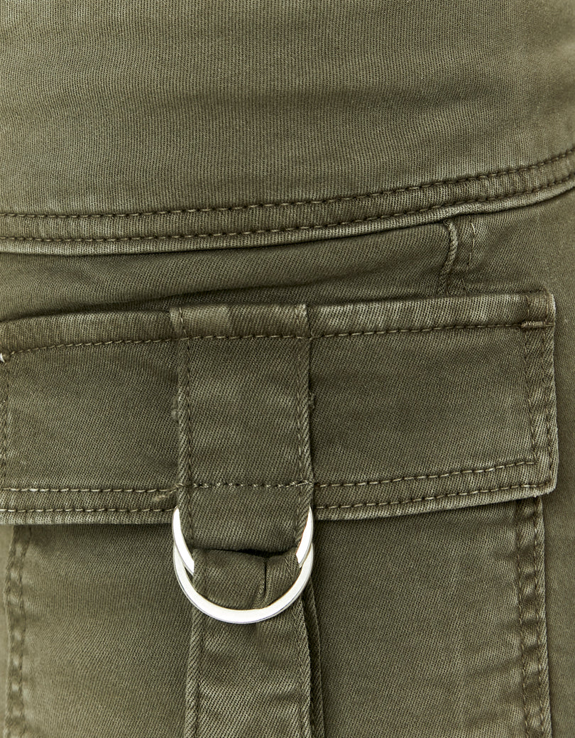Belted Mini Shorts | Khaki