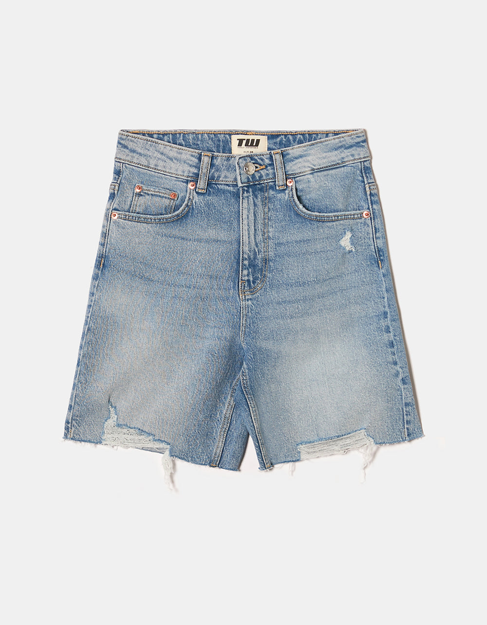 High Waist Bermuda Shorts | Blue