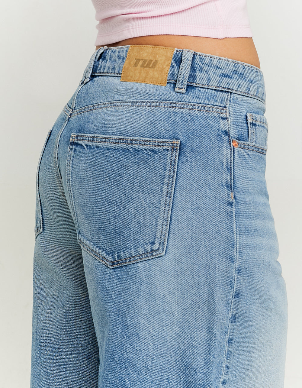 High Waist Wide Bermuda Shorts | Blue