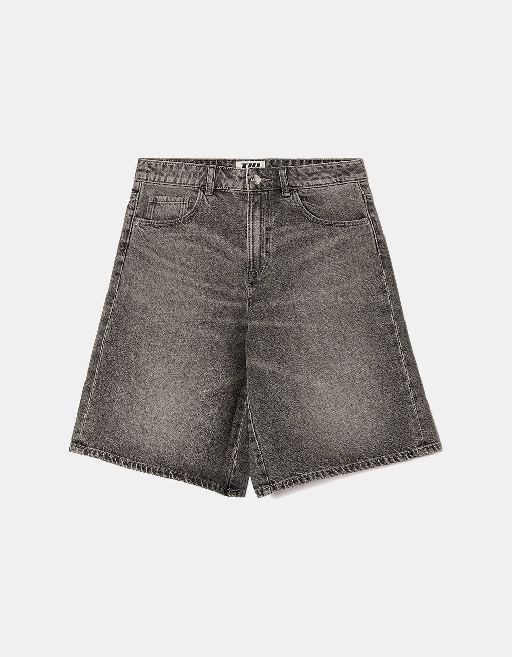 High Waist Wide Bermuda Shorts | Grey