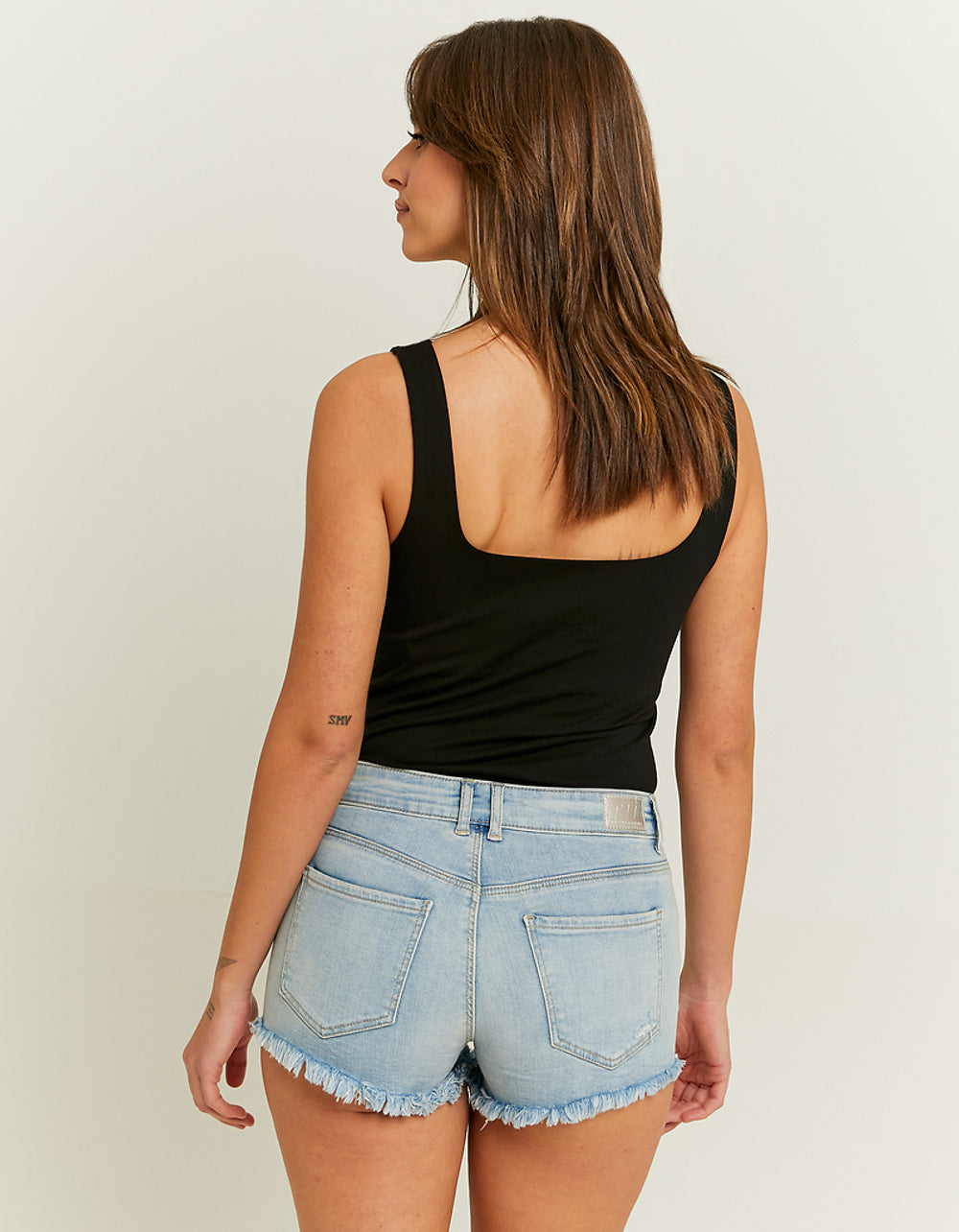 Mid Waist Mini Shorts | Blue