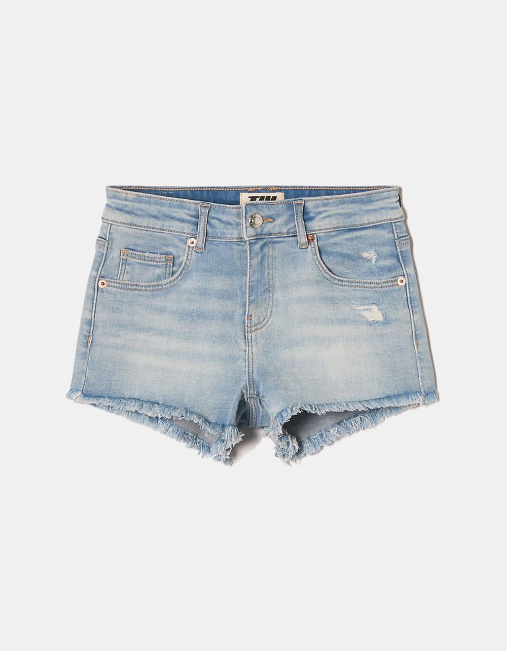 Mid Waist Mini Shorts | Blue
