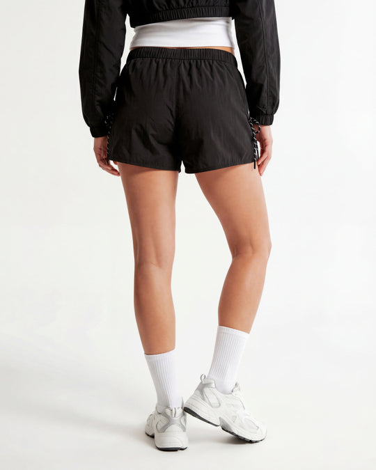 Mid Waist Mini Shorts | Black