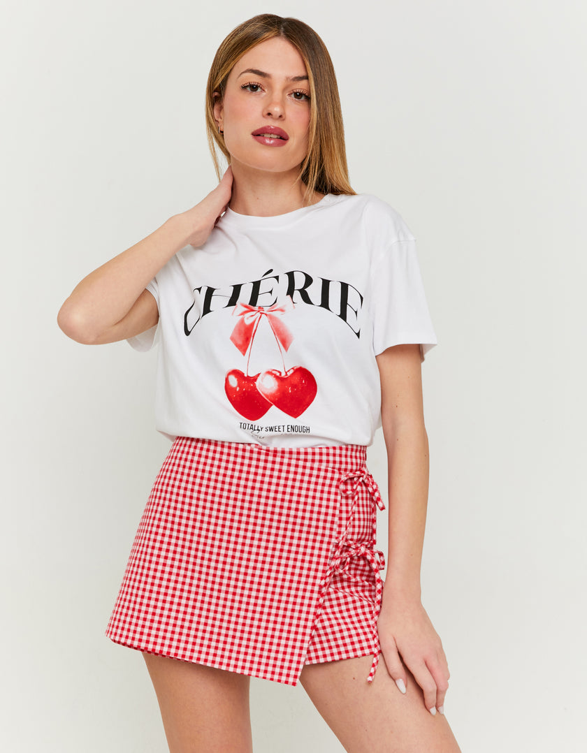 Mini Skort with Bows | Vichy Print