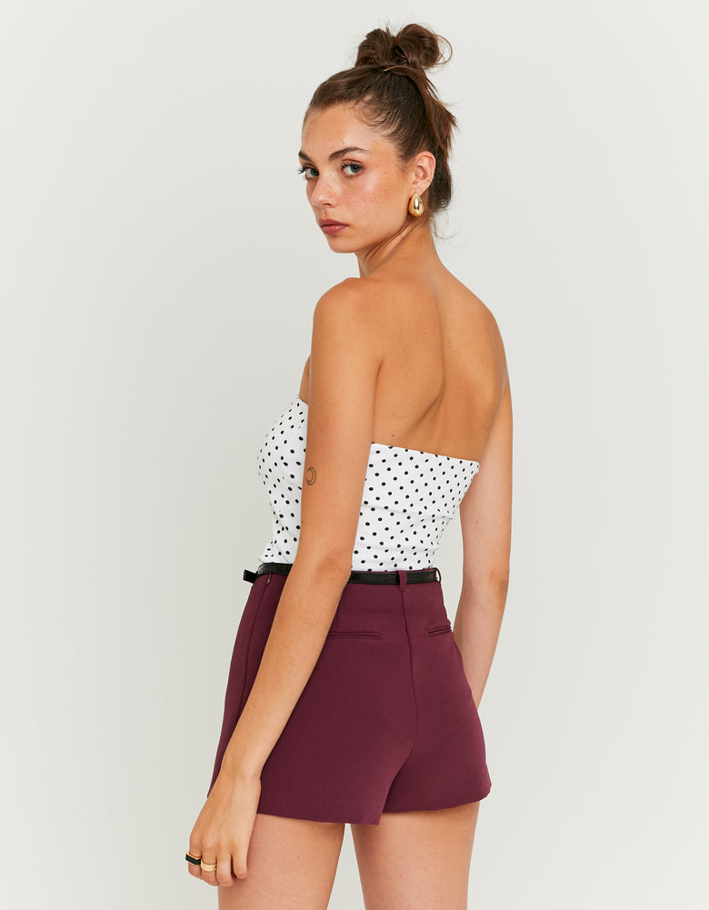 Mini Skort with belt | Bordeaux