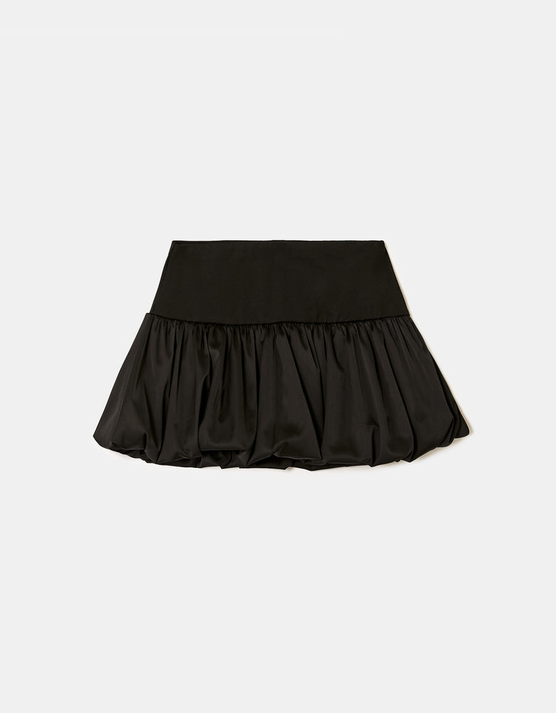 Satin Skort | Black
