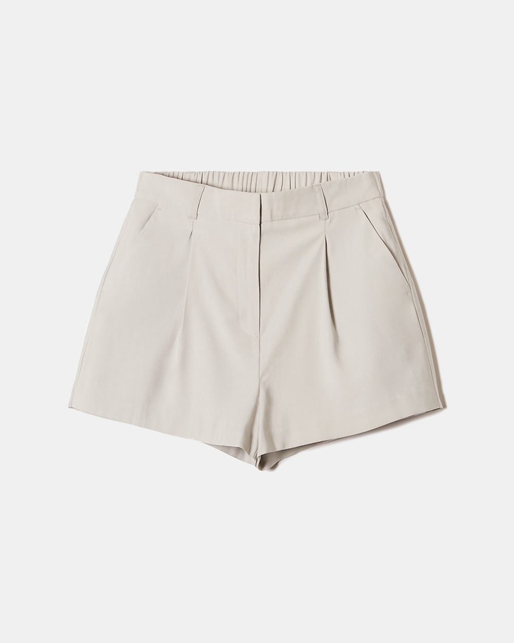 High Waisted Tailored Shorts | Beige