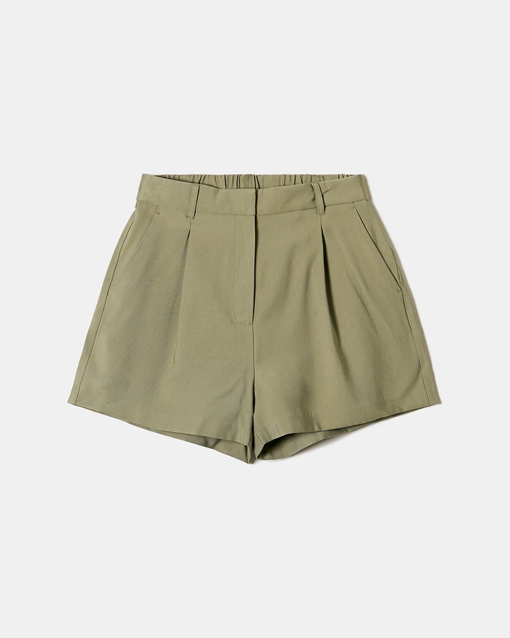 High Waisted Tailored Shorts | Khaki