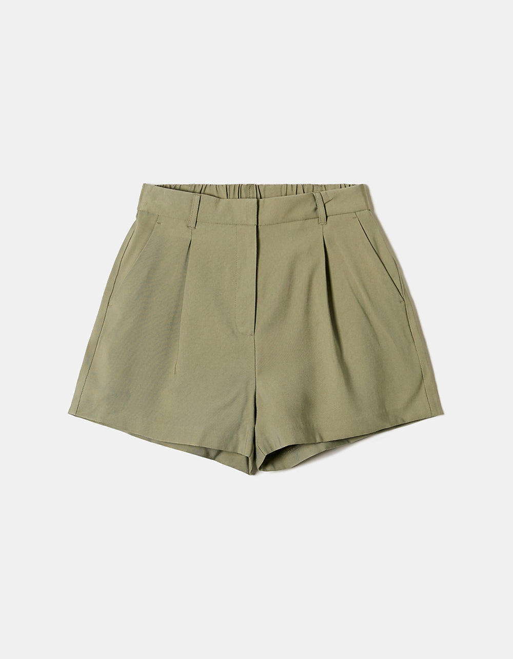 High Waisted Tailored Shorts | Khaki