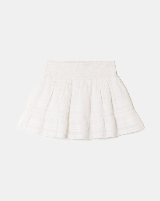 Floral Low Waist Mini Skirt | Off White