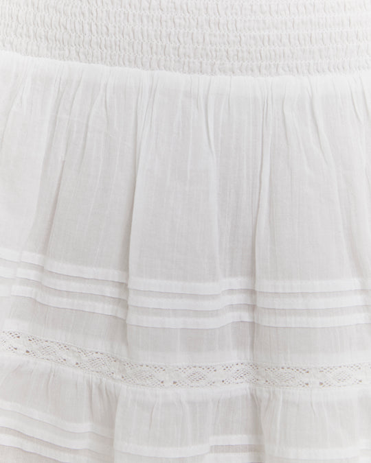 Floral Low Waist Mini Skirt | Off White