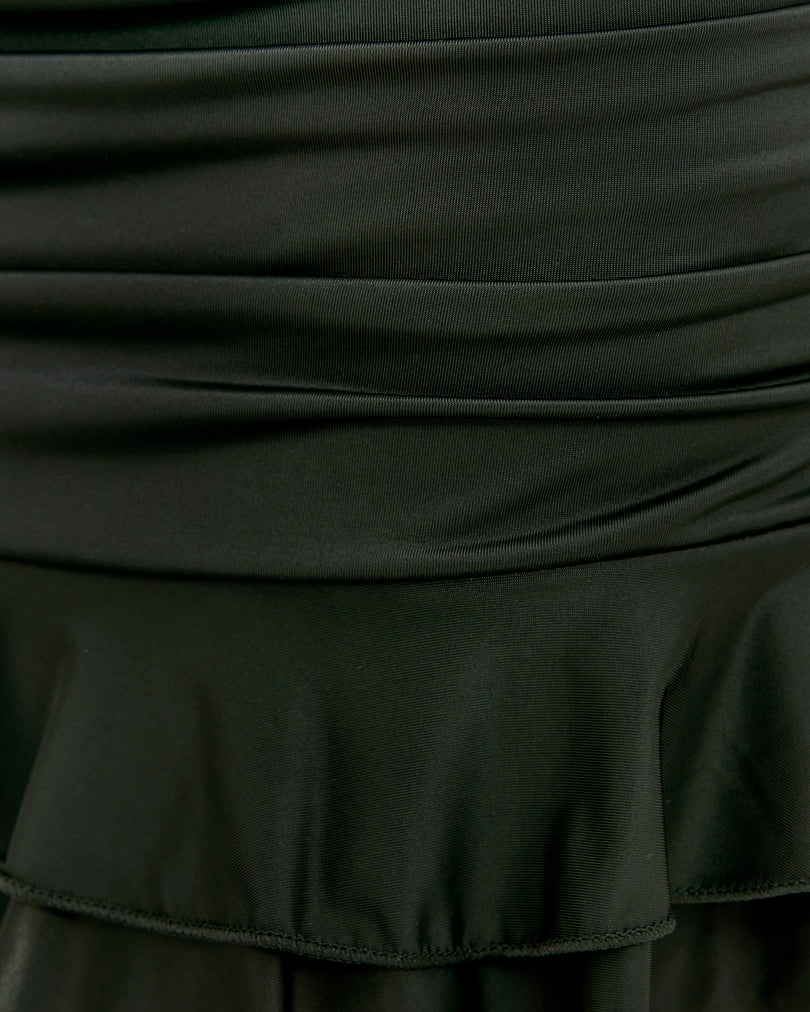 Mini Skirt with Ruffles | Black