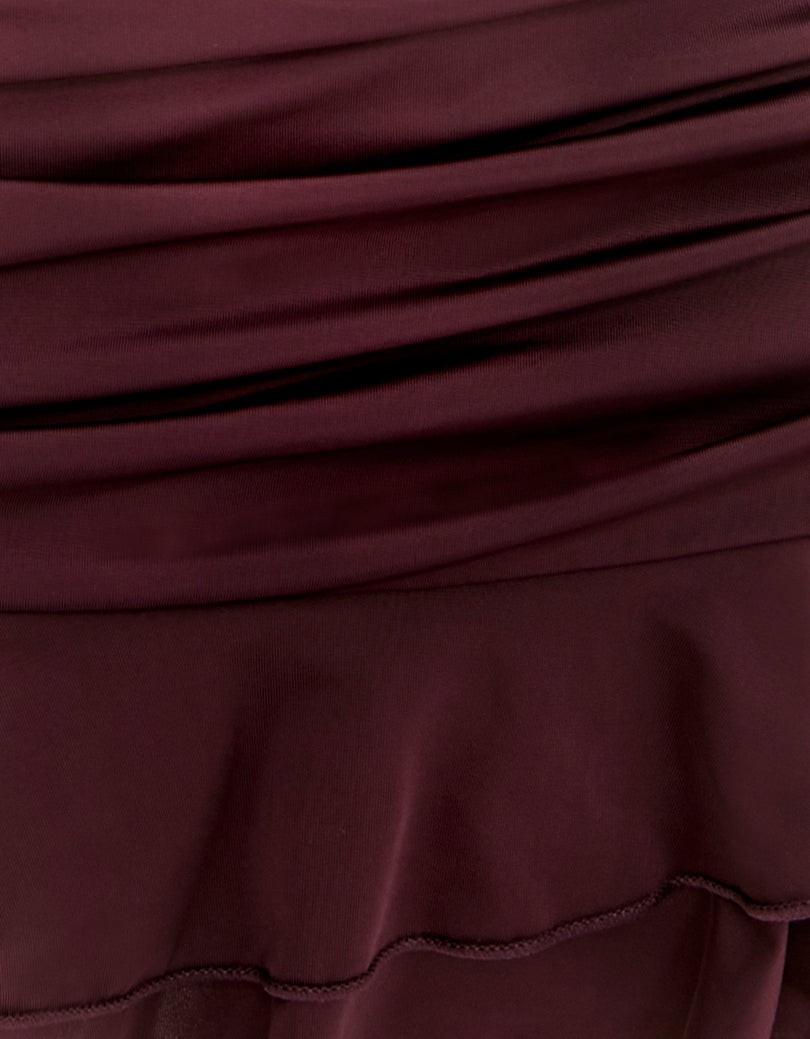 Mini Skirt with Ruffles | Bordeau