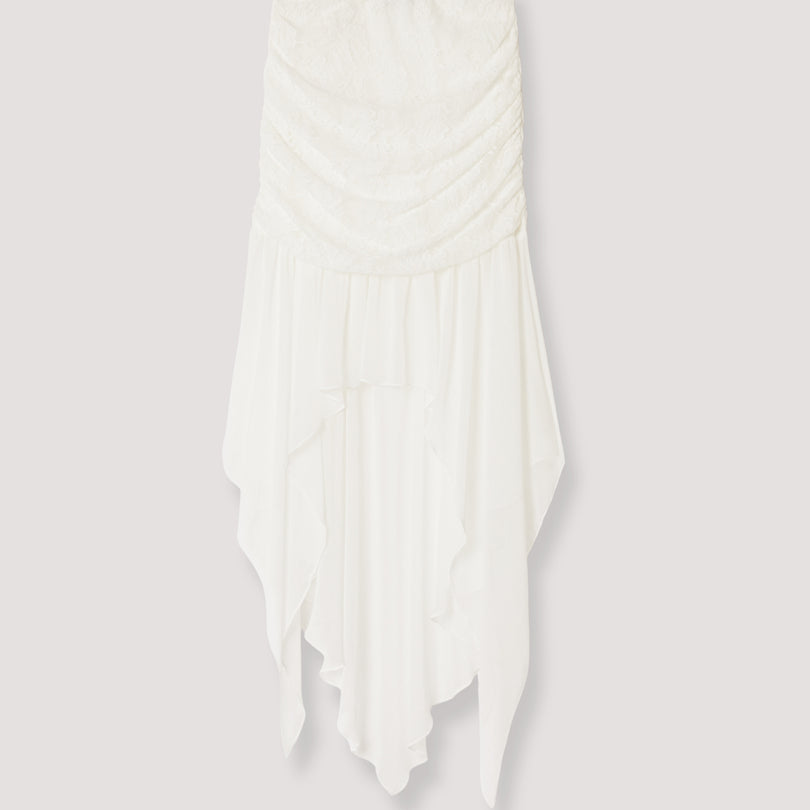 Long Ruffle Skirt | White