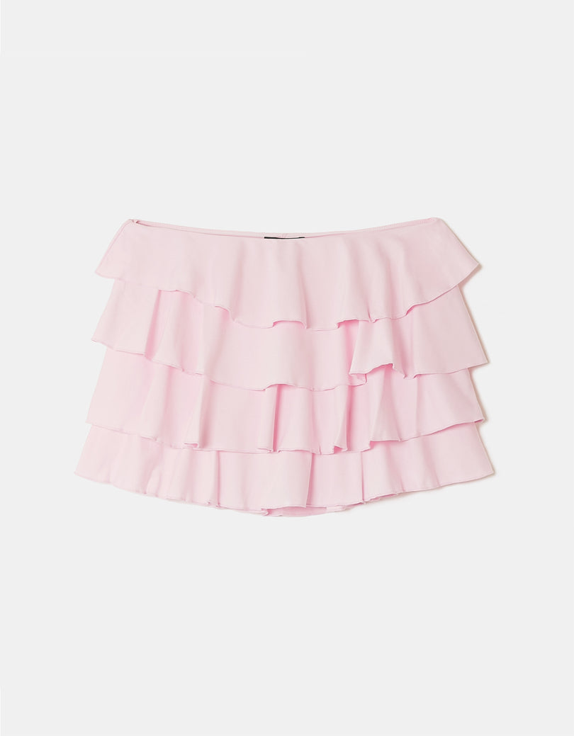 Mini Skirt with Ruffles | Pink