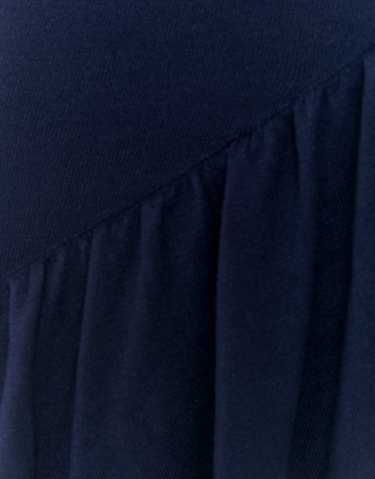 Skirt Asymmetric with Ruffles | Navy