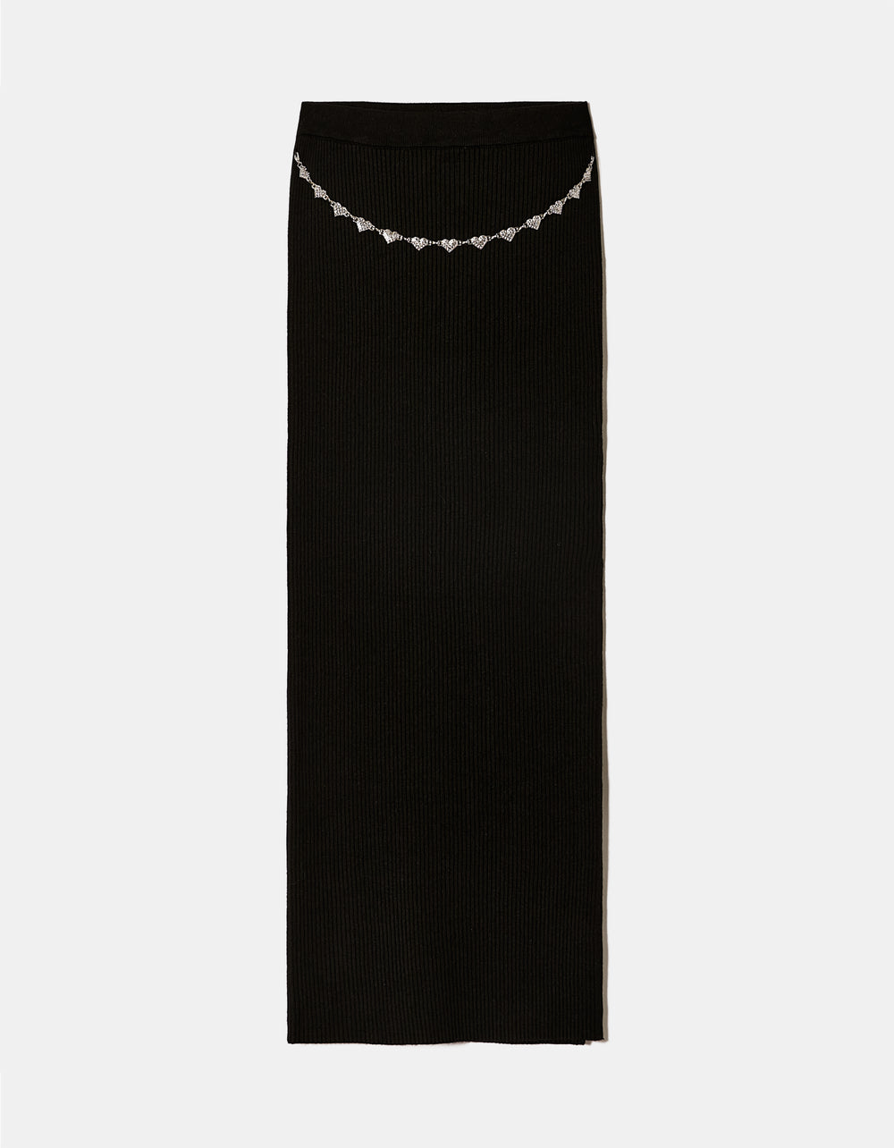 Maxi knit skirt | Black