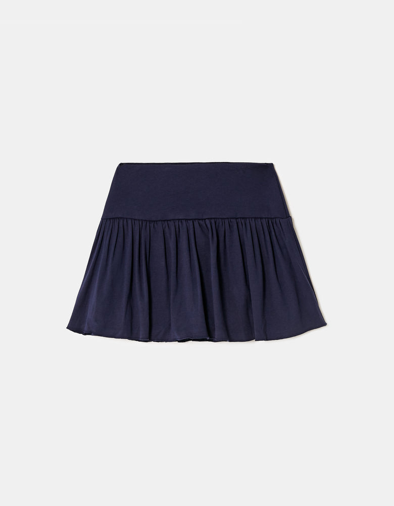 Pleated Mini Skirt | Navy