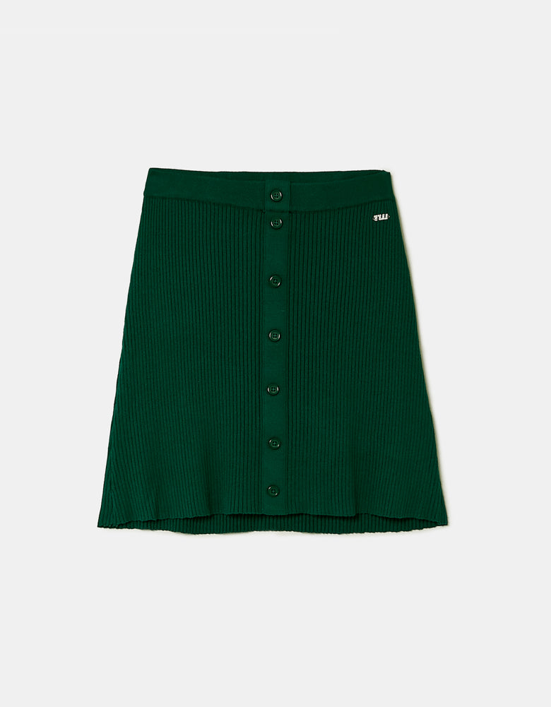 Knitted Skirt | Dark Green