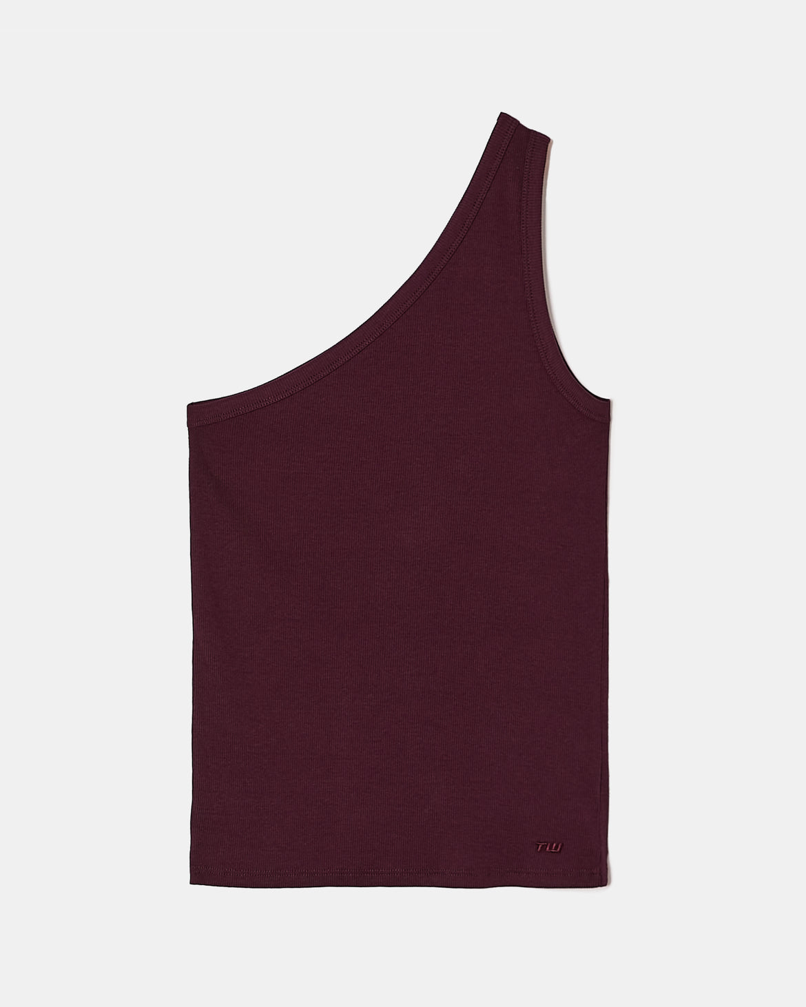 One Shoulder Basic Top | Bordeau