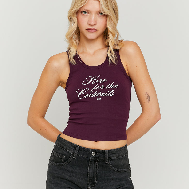 Printed Tank Top | Bordeau