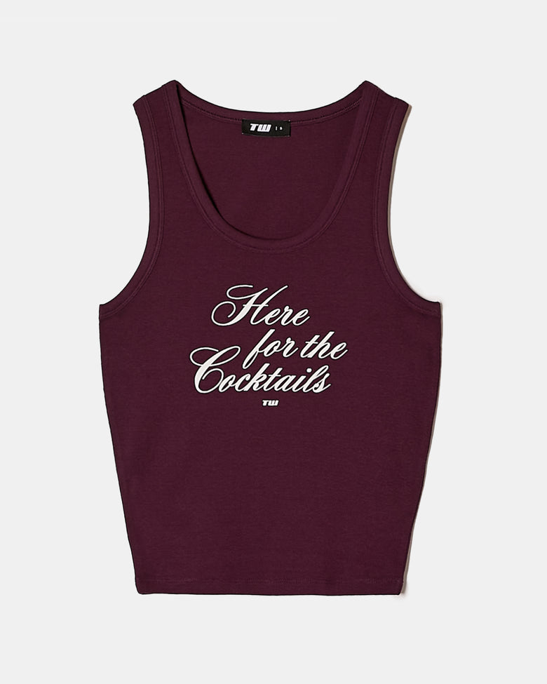 Printed Tank Top | Bordeau