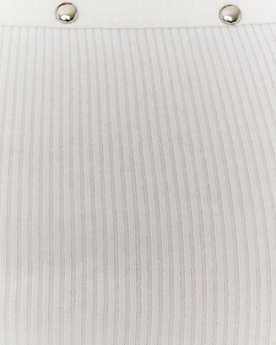 Basic Tank Top with studs | White