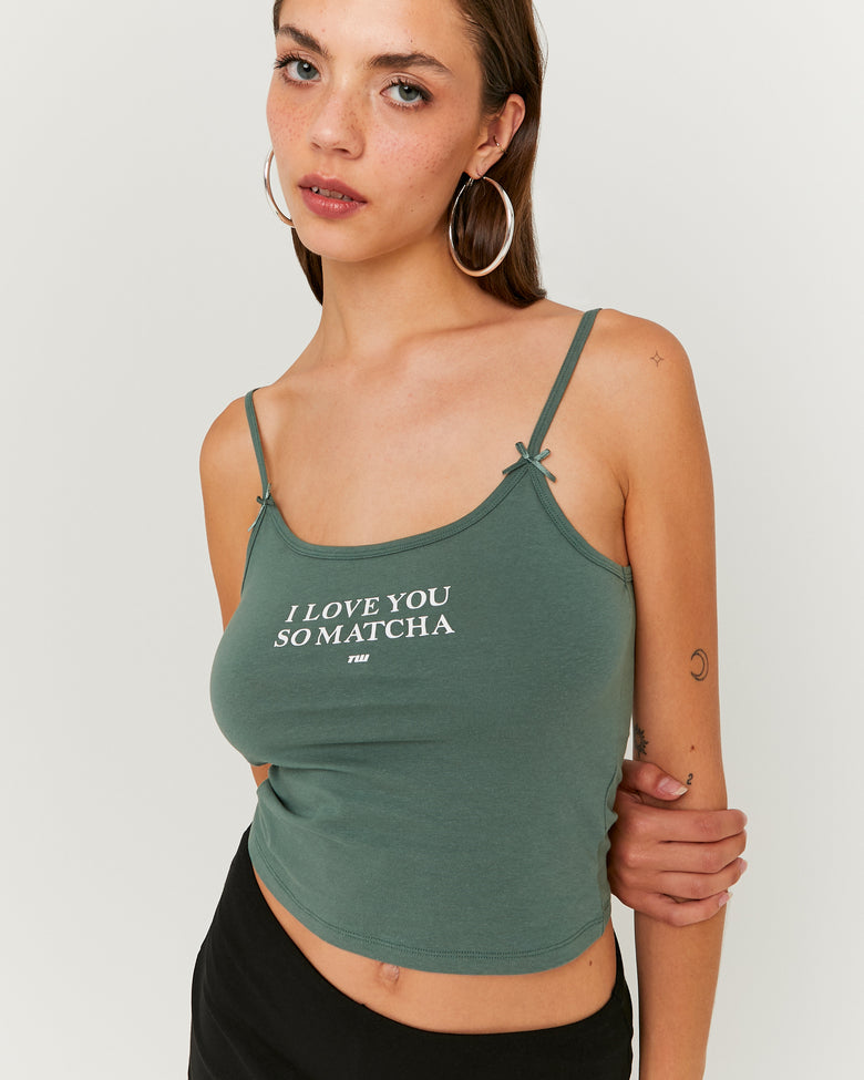Printed Tank Top | Green