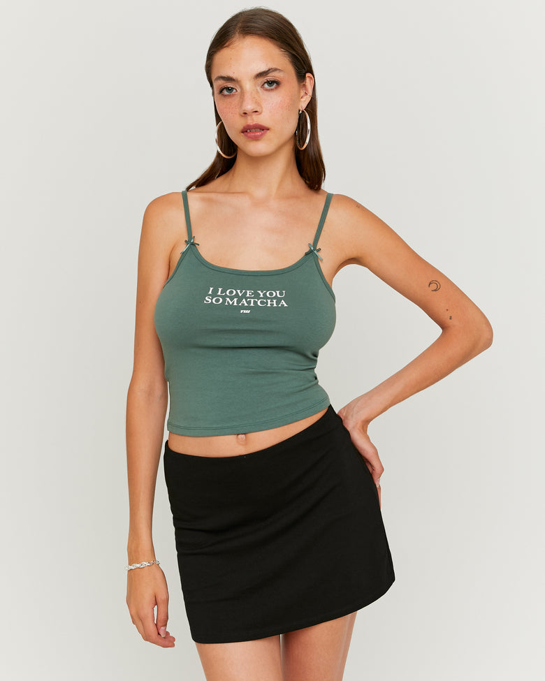 Printed Tank Top | Green