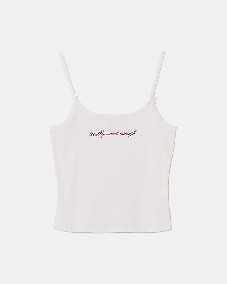 Printed Tank Top | White