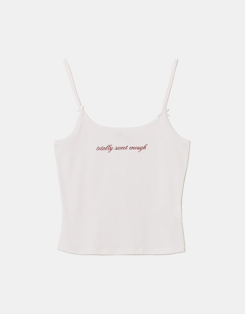 Printed Tank Top | White