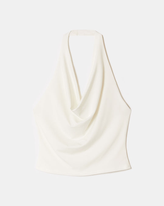 Backless Halter Top | Off White
