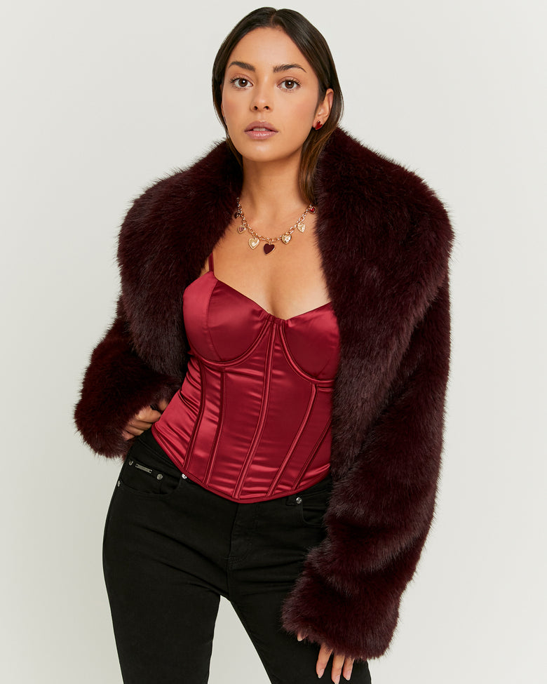 Satin Corset Top | Satin Red