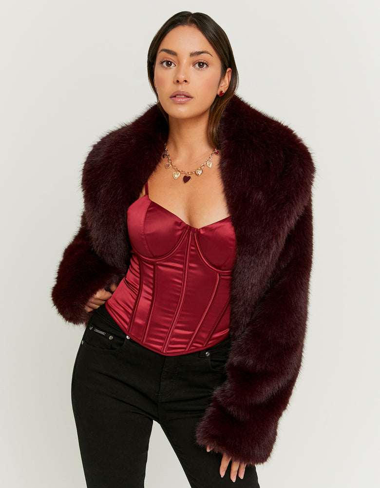 Satin Corset Top | Satin Red