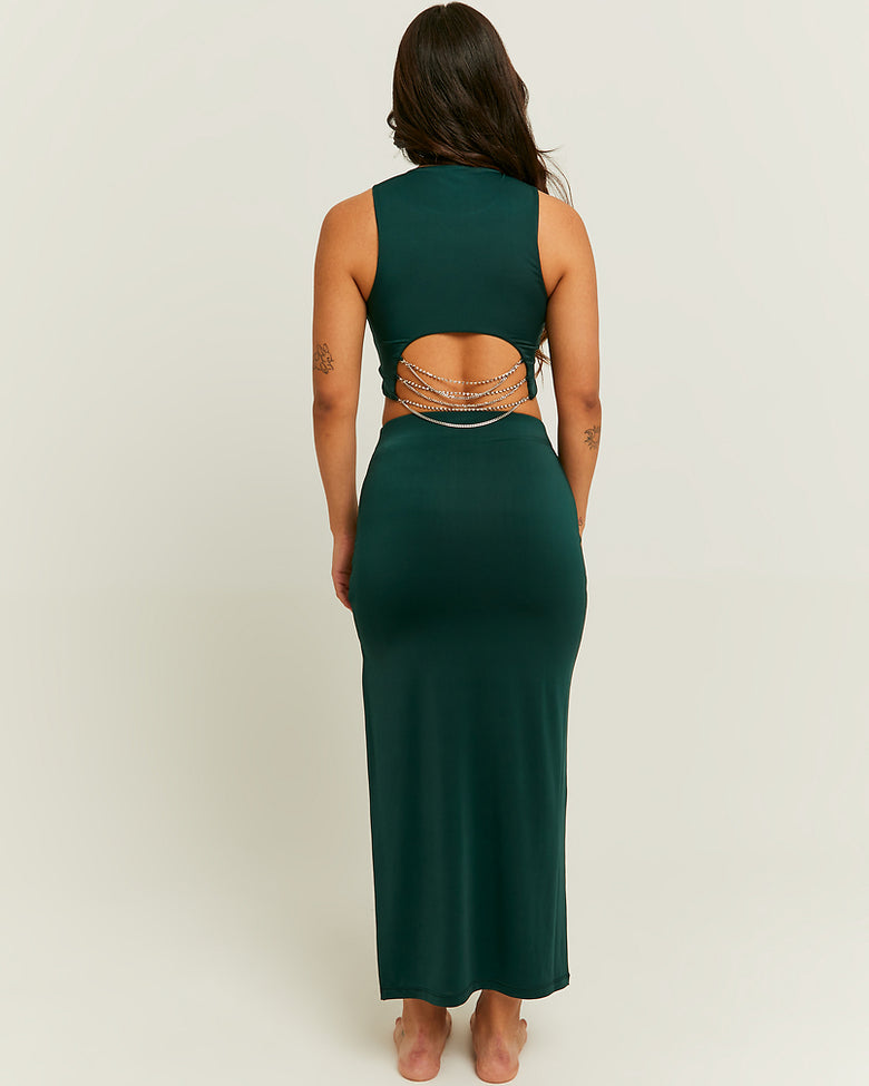 Top with Strass Cord | Green