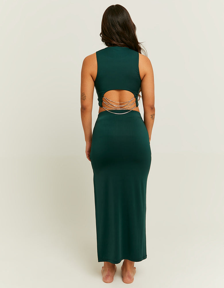 Top with Strass Cord | Green