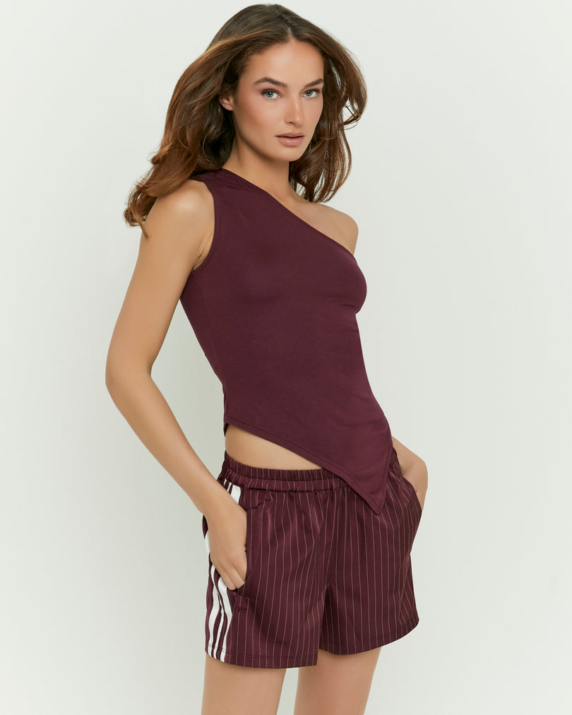 One Shoulder Top | Bordeau