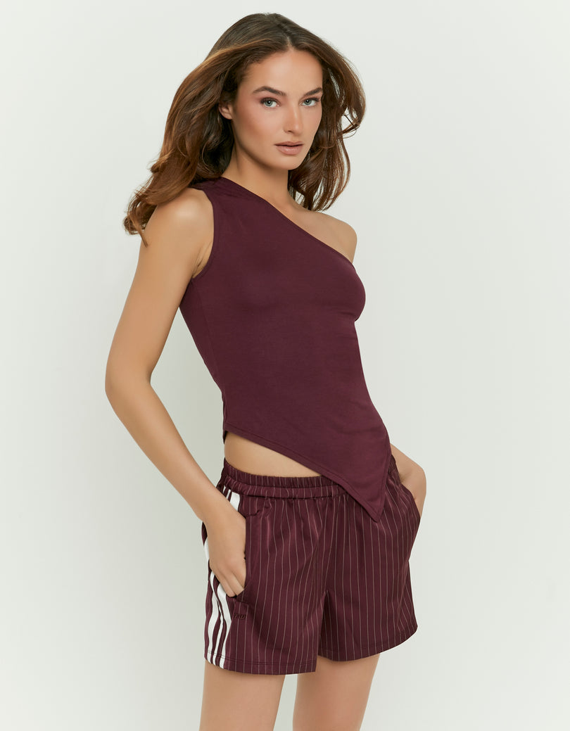 One Shoulder Top | Bordeau