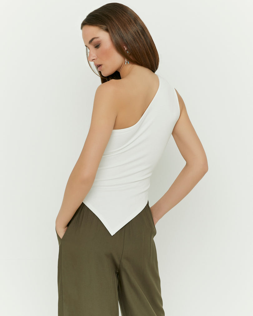 One Shoulder Top | Off White