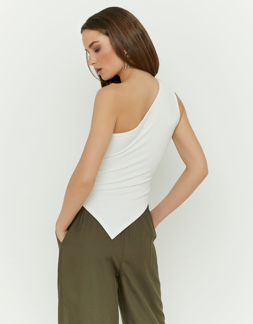 One Shoulder Top | Off White
