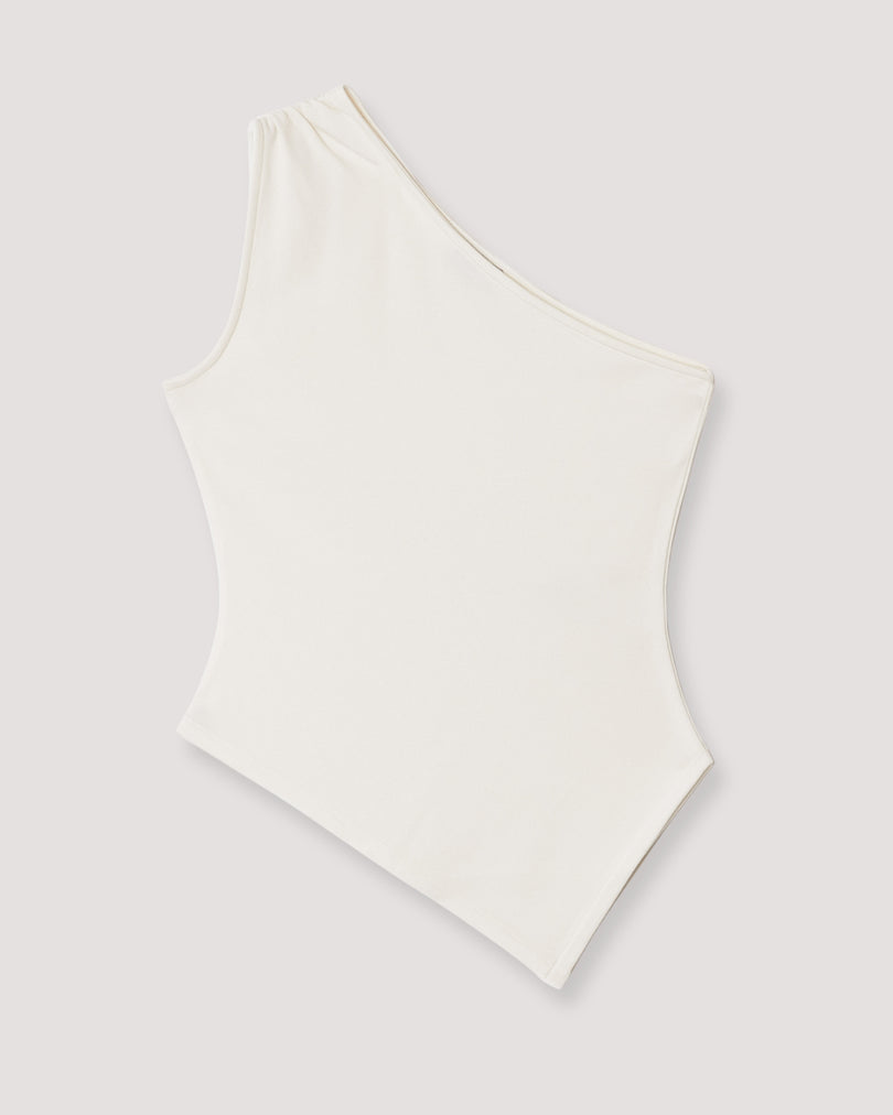 One Shoulder Top | Off White