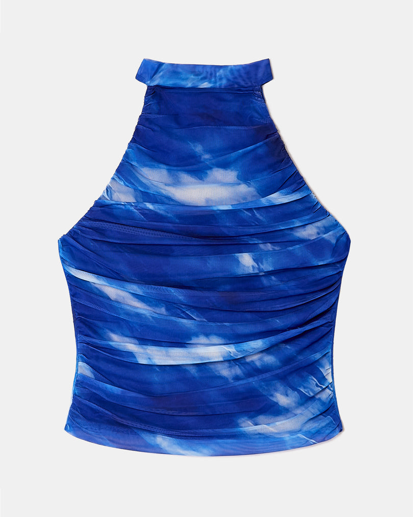 Meche Top | Blue Melange