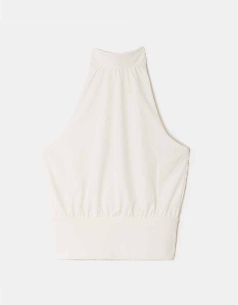 Choker Neck Top | White