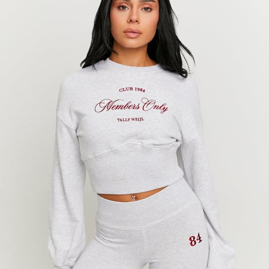 Sweatshirt with Print | Grey Heather