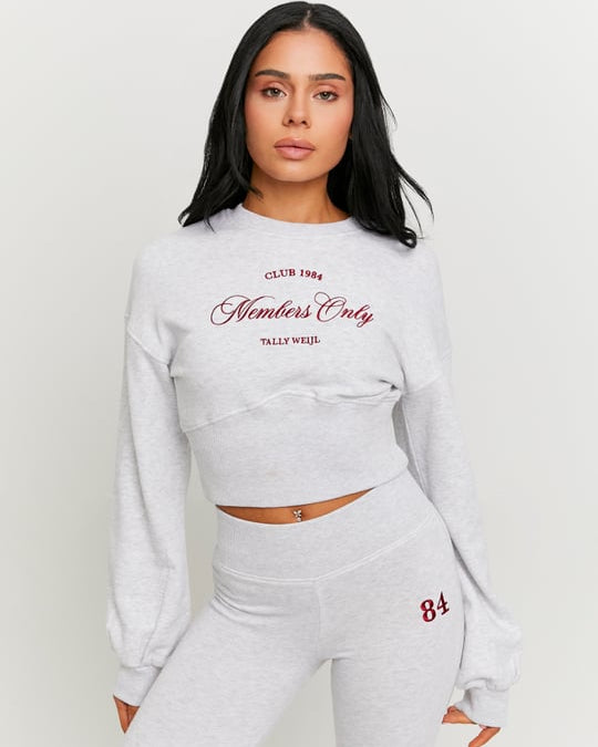 Sweatshirt with Print | Grey Heather