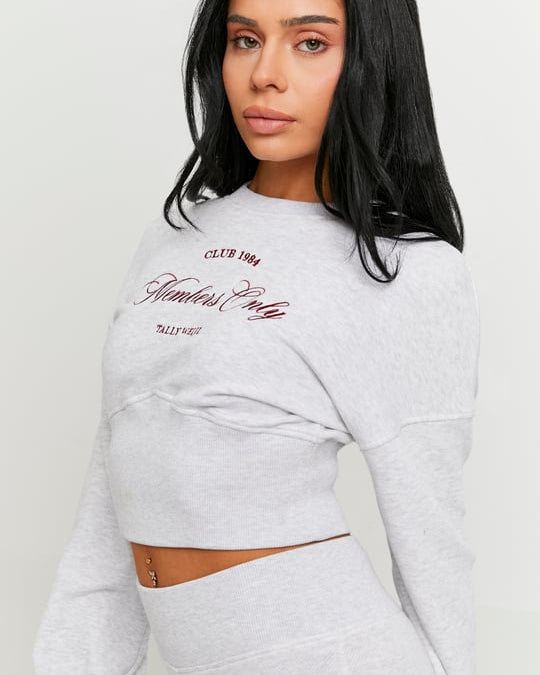 Sweatshirt with Print | Grey Heather