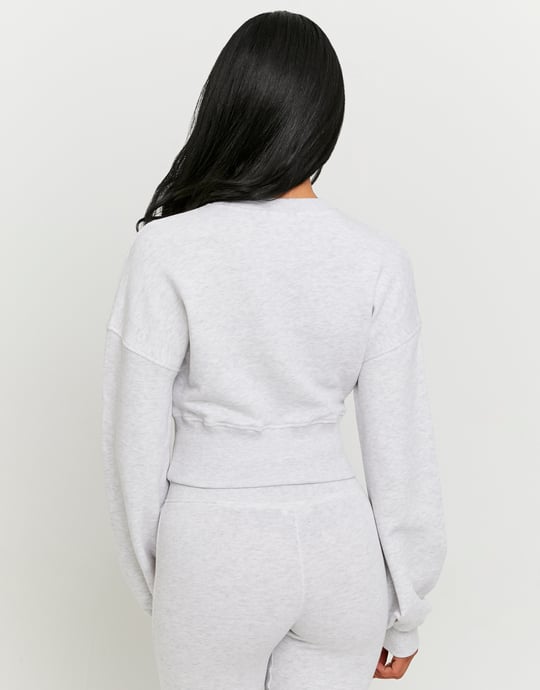 Sweatshirt with Print | Grey Heather