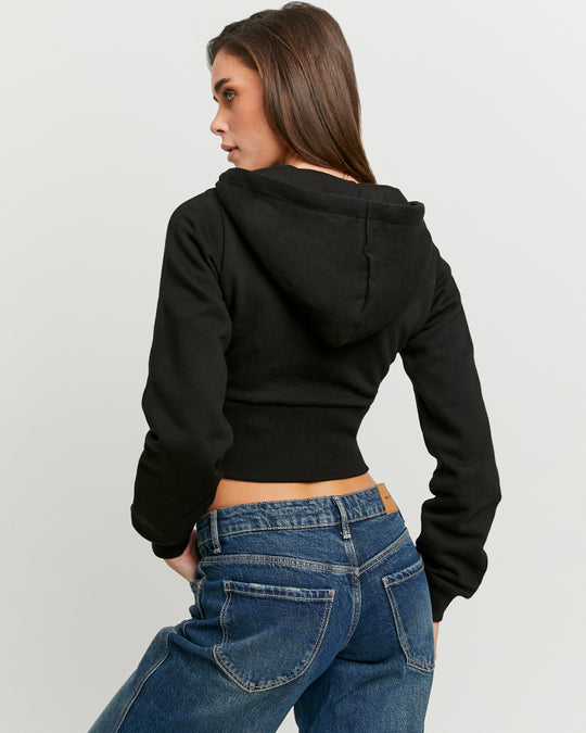 Zip Up Hoodie | Black