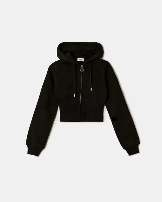 Zip Up Hoodie | Black