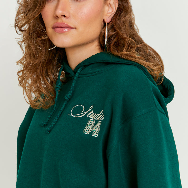 Embroidered Hoodie | Dark Green